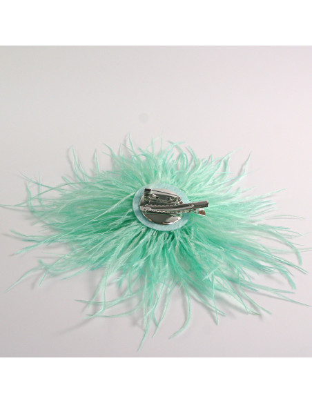 KWIAT Z PIÓR BROSZKA PRZYPINKA PIÓRA PUSZEK LOLITA AKCESORIA 14 CM