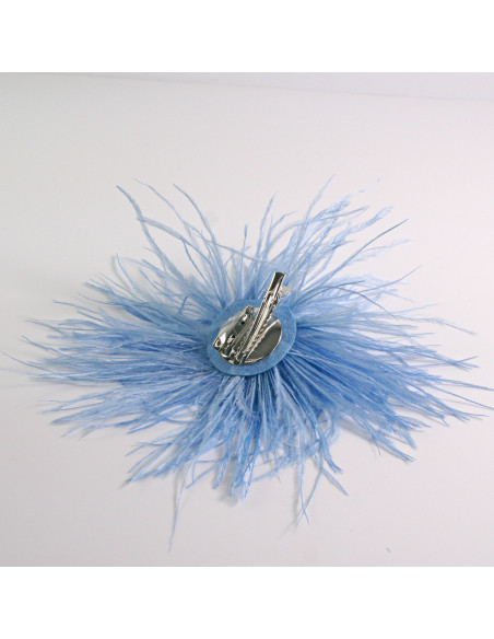 KWIAT Z PIÓR BROSZKA PRZYPINKA PIÓRA PUSZEK LOLITA AKCESORIA 14 CM