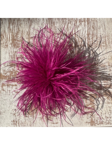 KWIAT Z PIÓR PURPURA BROSZKA PRZYPINKA PIÓRA...