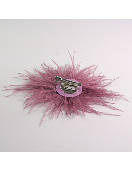 KWIAT Z PIÓR  BROSZKA PRZYPINKA PIÓRA PUSZEK LOLITA AKCESORIA 14 CM