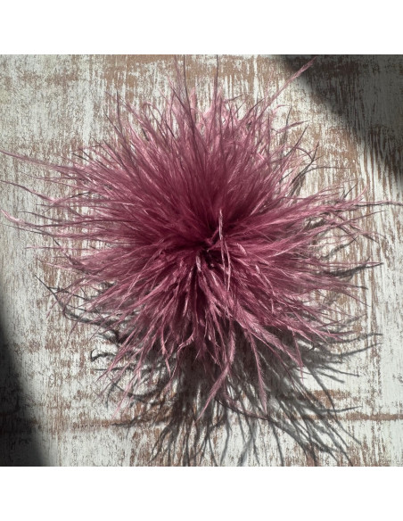 KWIAT Z PIÓR  BROSZKA PRZYPINKA PIÓRA PUSZEK LOLITA AKCESORIA 14 CM