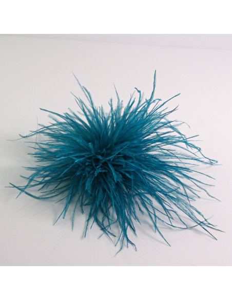 KWIAT Z PIÓR  BROSZKA PRZYPINKA PIÓRA PUSZEK LOLITA AKCESORIA 14 CM