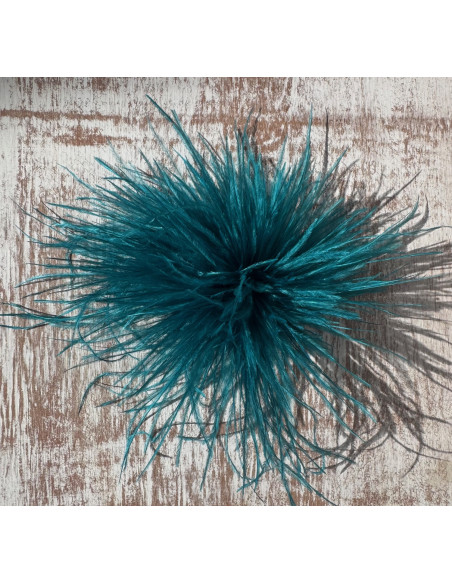 KWIAT Z PIÓR  BROSZKA PRZYPINKA PIÓRA PUSZEK LOLITA AKCESORIA 14 CM