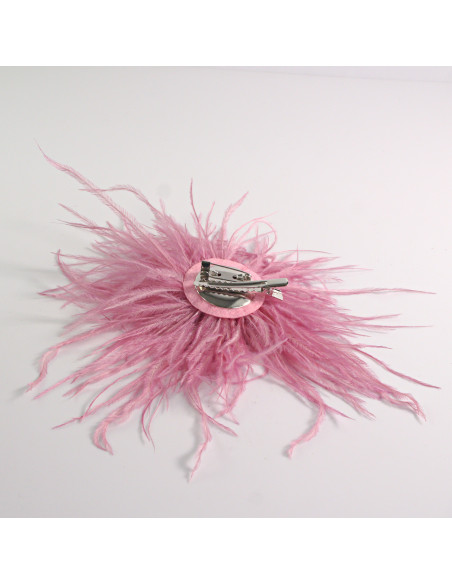 KWIAT Z PIÓR  BROSZKA PRZYPINKA PIÓRA PUSZEK LOLITA AKCESORIA 14 CM