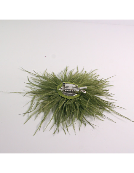 KWIAT Z PIÓR  BROSZKA PRZYPINKA PIÓRA PUSZEK LOLITA AKCESORIA 14 CM