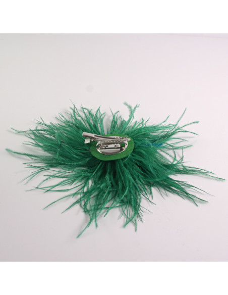 KWIAT Z PIÓR  BROSZKA PRZYPINKA PIÓRA PUSZEK LOLITA AKCESORIA 14 CM