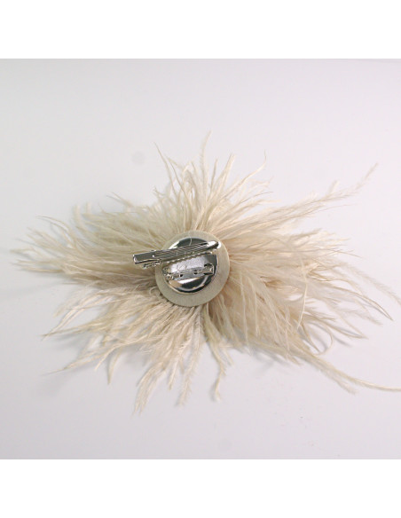 KWIAT Z PIÓR  BROSZKA PRZYPINKA PIÓRA PUSZEK LOLITA AKCESORIA 14 CM