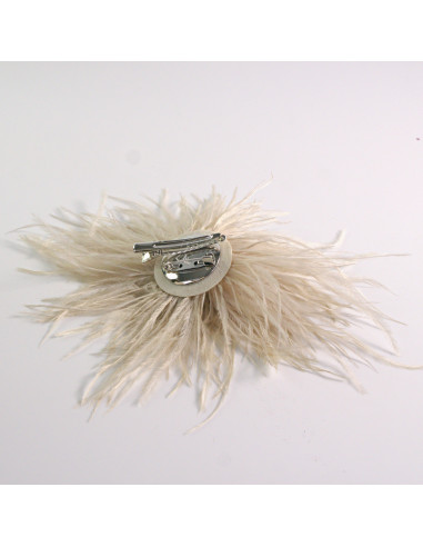 KWIAT Z PIÓR  BROSZKA PRZYPINKA PIÓRA PUSZEK...