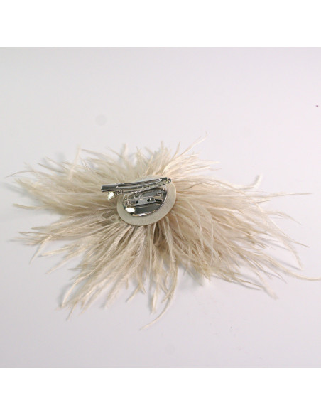 KWIAT Z PIÓR  BROSZKA PRZYPINKA PIÓRA PUSZEK LOLITA AKCESORIA 14 CM