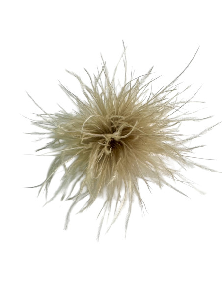 KWIAT Z PIÓR  BROSZKA PRZYPINKA PIÓRA PUSZEK LOLITA AKCESORIA 14 CM