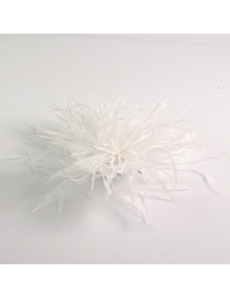 KWIAT Z PIÓR  BROSZKA PRZYPINKA PIÓRA PUSZEK LOLITA AKCESORIA 14 CM