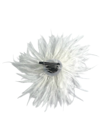 KWIAT Z PIÓR  BROSZKA PRZYPINKA PIÓRA PUSZEK...