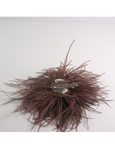 KWIAT Z PIÓR  BROSZKA PRZYPINKA PIÓRA PUSZEK...