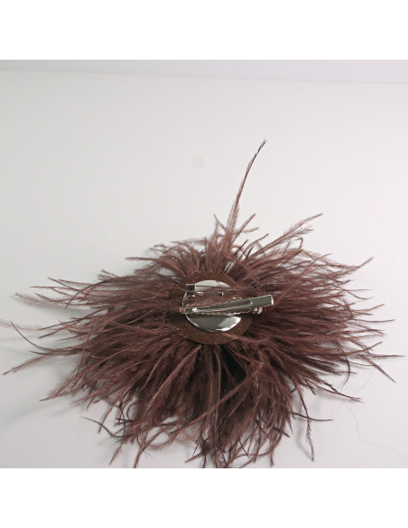 KWIAT Z PIÓR  BROSZKA PRZYPINKA PIÓRA PUSZEK LOLITA AKCESORIA 14 CM