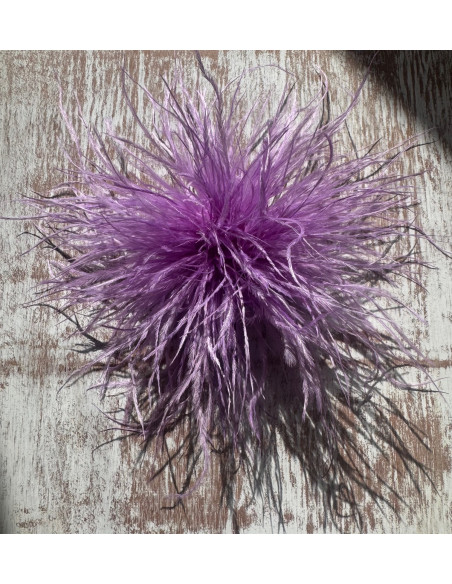 KWIAT Z PIÓR  BROSZKA PRZYPINKA PIÓRA PUSZEK LOLITA AKCESORIA 14 CM