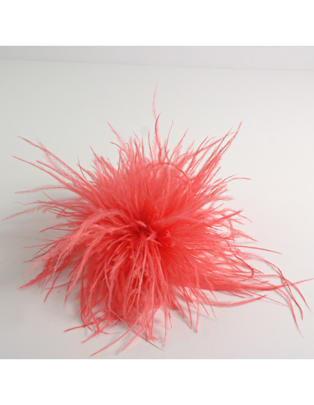 KWIAT Z PIÓR  BROSZKA PRZYPINKA PIÓRA PUSZEK LOLITA AKCESORIA 14 CM