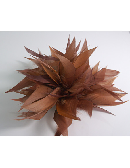 KWIAT Z PIÓR  BROSZKA PRZYPINKA PIÓRA  LOLITA AKCESORIA 16 CM XL