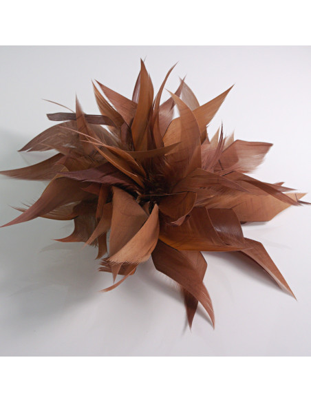 KWIAT Z PIÓR  BROSZKA PRZYPINKA PIÓRA  LOLITA AKCESORIA 16 CM XL