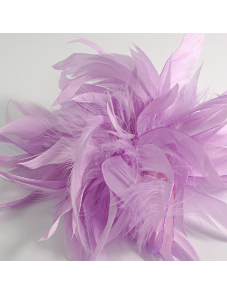 KWIAT Z PIÓR  BROSZKA PRZYPINKA PIÓRA  LOLITA AKCESORIA 16 CM XL