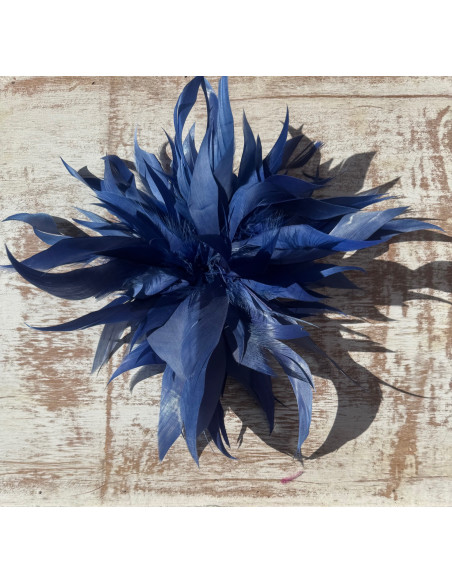 KWIAT Z PIÓR  BROSZKA PRZYPINKA PIÓRA  LOLITA AKCESORIA 16 CM XL