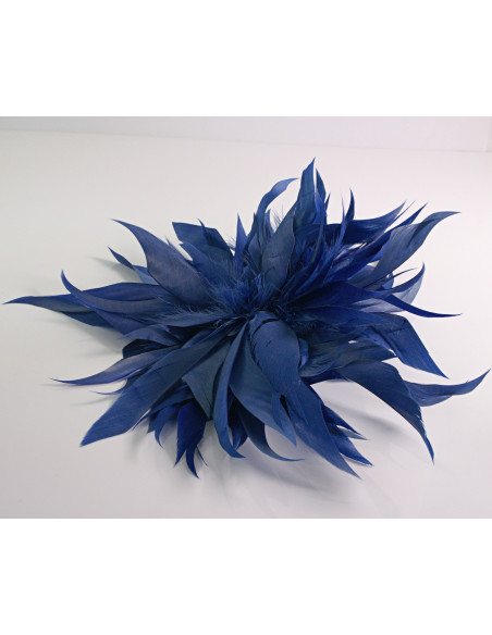 KWIAT Z PIÓR  BROSZKA PRZYPINKA PIÓRA  LOLITA AKCESORIA 16 CM XL