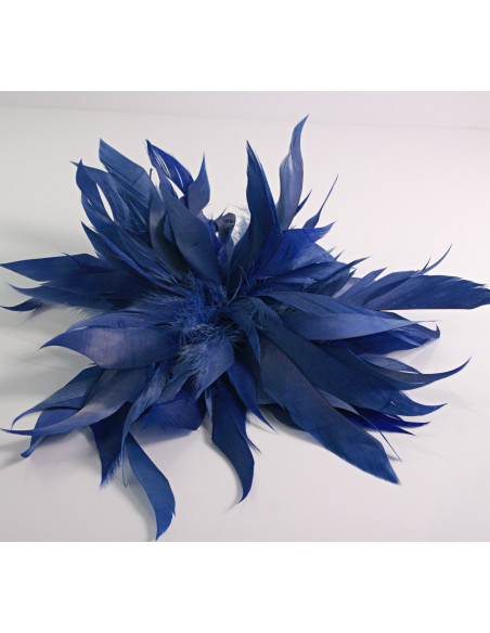 KWIAT Z PIÓR  BROSZKA PRZYPINKA PIÓRA  LOLITA AKCESORIA 14 CM