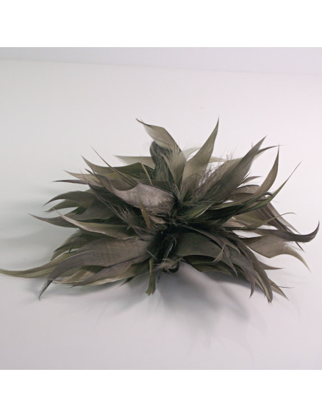 KWIAT Z PIÓR  BROSZKA PRZYPINKA PIÓRA  LOLITA AKCESORIA 16 CM XL