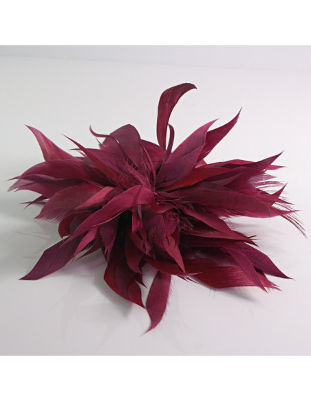 KWIAT Z PIÓR  BROSZKA PRZYPINKA PIÓRA  LOLITA AKCESORIA 16 CM XL