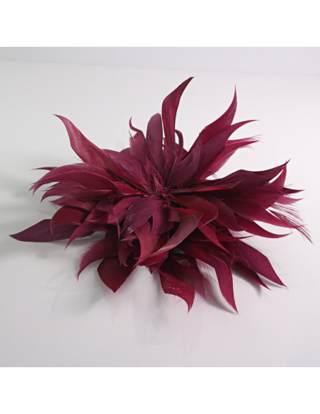 KWIAT Z PIÓR  BROSZKA PRZYPINKA PIÓRA  LOLITA AKCESORIA 16 CM XL