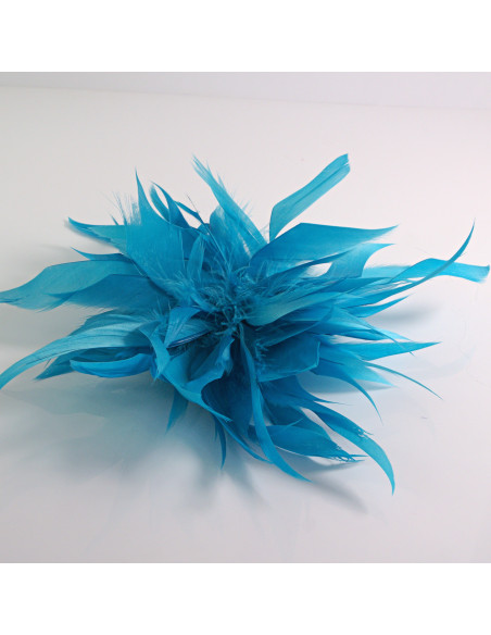 KWIAT Z PIÓR  BROSZKA PRZYPINKA PIÓRA  LOLITA AKCESORIA 16 CM XL