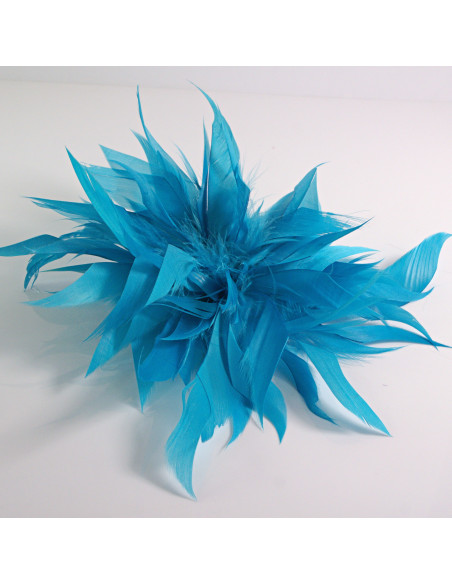 KWIAT Z PIÓR  BROSZKA PRZYPINKA PIÓRA  LOLITA AKCESORIA 14 CM