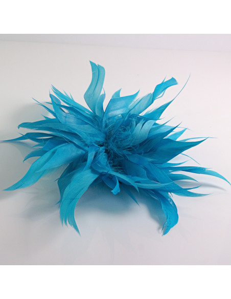 KWIAT Z PIÓR  BROSZKA PRZYPINKA PIÓRA  LOLITA AKCESORIA 14 CM