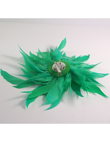 KWIAT Z PIÓR  BROSZKA PRZYPINKA PIÓRA  LOLITA AKCESORIA 14 CM