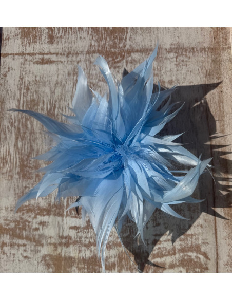 KWIAT Z PIÓR  BROSZKA PRZYPINKA PIÓRA  LOLITA AKCESORIA 16 CM XL