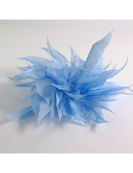 KWIAT Z PIÓR  BROSZKA PRZYPINKA PIÓRA  LOLITA AKCESORIA 16 CM XL