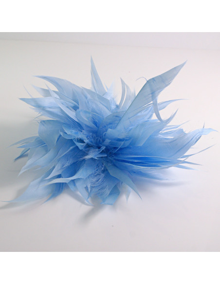 KWIAT Z PIÓR  BROSZKA PRZYPINKA PIÓRA  LOLITA AKCESORIA 14 CM