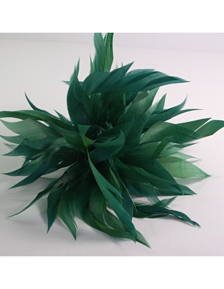 KWIAT Z PIÓR  BROSZKA PRZYPINKA PIÓRA  LOLITA AKCESORIA 16 CM XL