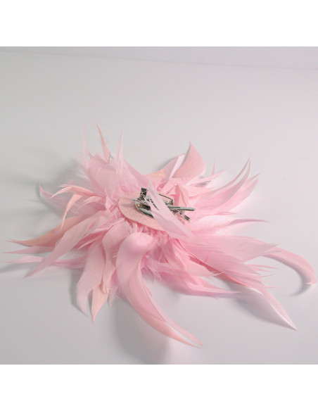 KWIAT Z PIÓR  BROSZKA PRZYPINKA PIÓRA  LOLITA AKCESORIA 14 CM