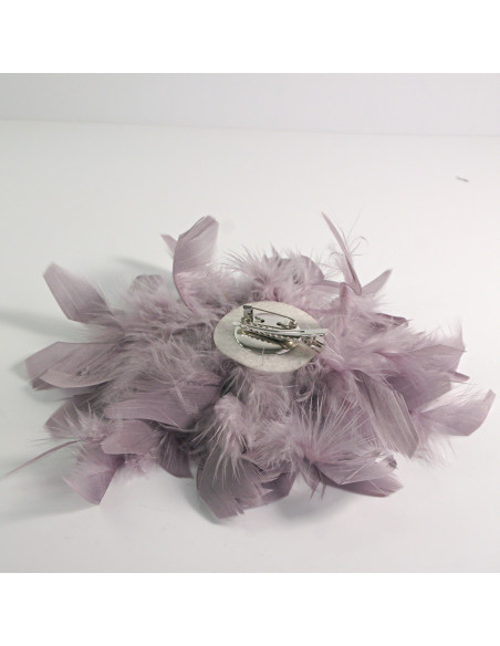 KWIAT Z PIÓR  BROSZKA PRZYPINKA PIÓRA  LOLITA AKCESORIA 16 CM XL