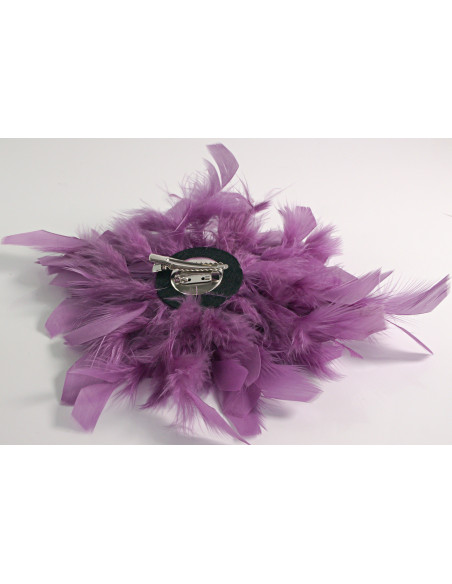 KWIAT Z PIÓR  BROSZKA PRZYPINKA PIÓRA  LOLITA AKCESORIA 16 CM XL