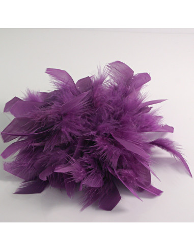 KWIAT Z PIÓR  BROSZKA PRZYPINKA PIÓRA  LOLITA AKCESORIA 16 CM XL