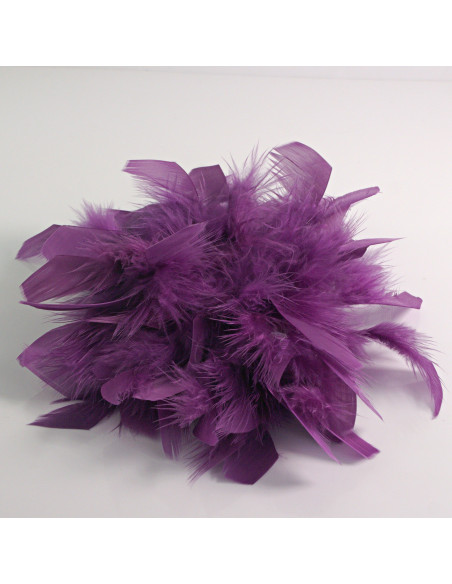 KWIAT Z PIÓR  BROSZKA PRZYPINKA PIÓRA  LOLITA AKCESORIA 16 CM XL