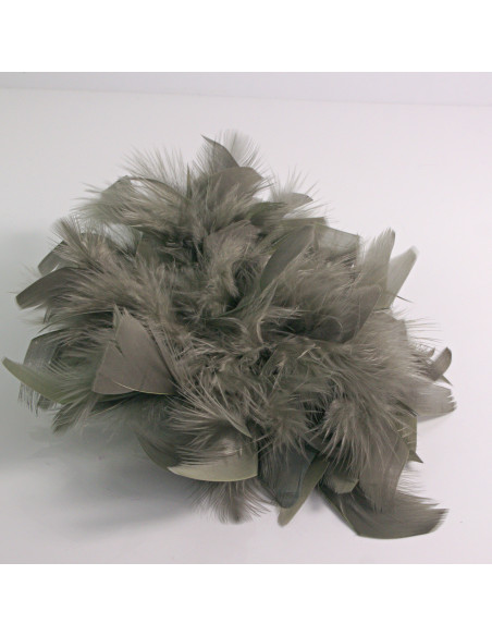 KWIAT Z PIÓR  BROSZKA PRZYPINKA PIÓRA  LOLITA AKCESORIA 16 CM XL