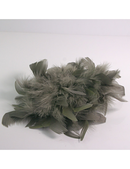 KWIAT Z PIÓR  BROSZKA PRZYPINKA PIÓRA  LOLITA AKCESORIA 16 CM XL