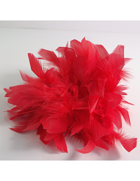 KWIAT Z PIÓR  BROSZKA PRZYPINKA PIÓRA  LOLITA AKCESORIA 16 CM XL