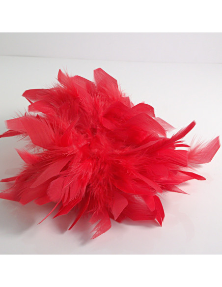 KWIAT Z PIÓR  BROSZKA PRZYPINKA PIÓRA  LOLITA AKCESORIA 16 CM XL