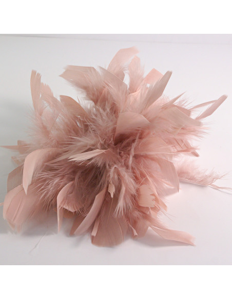 KWIAT Z PIÓR  BROSZKA PRZYPINKA PIÓRA  LOLITA AKCESORIA 16 CM XL