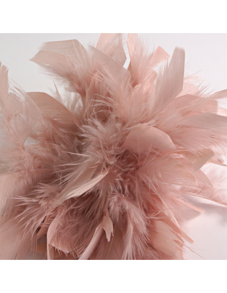 KWIAT Z PIÓR  BROSZKA PRZYPINKA PIÓRA  LOLITA AKCESORIA 16 CM XL