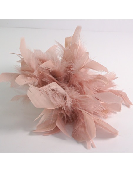 KWIAT Z PIÓR  BROSZKA PRZYPINKA PIÓRA  LOLITA AKCESORIA 16 CM XL