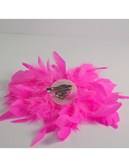 KWIAT Z PIÓR  BROSZKA PRZYPINKA PIÓRA  LOLITA AKCESORIA 16 CM XL